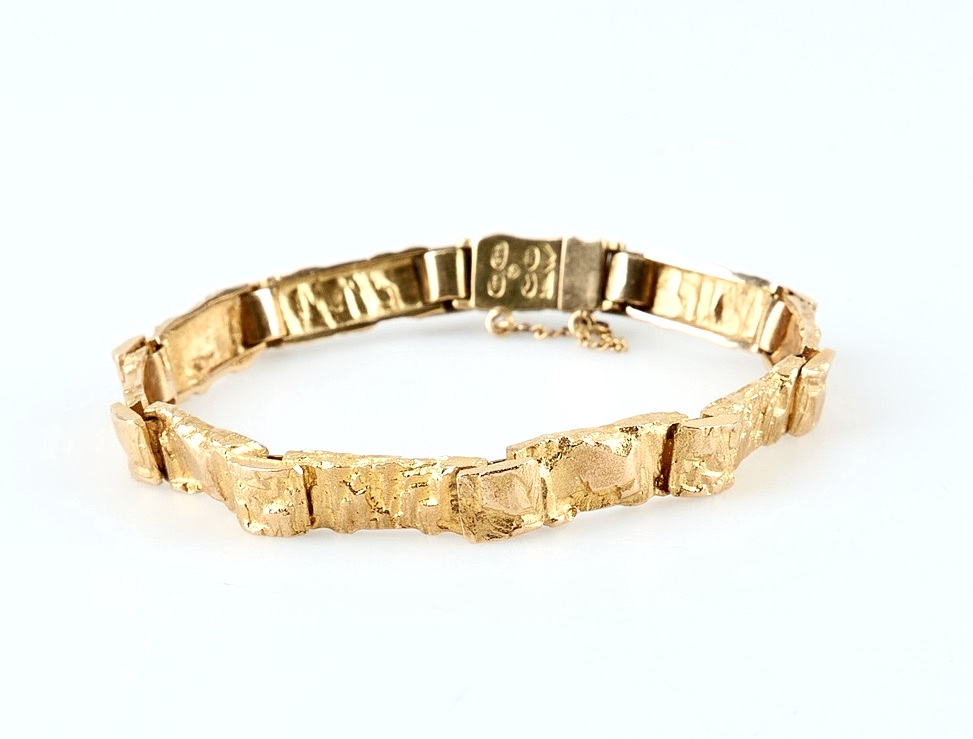 Gold Jewellery Scandinavia, Scandinavian gold Jewellery, Scandinavian Jewellery, at grasilver.com, buy "Rare" Original Vintage 18k bracelet Designed by Bjorn Weckstrom for Lapponia Finland c.1976 Y7 Signed BW Lapponia